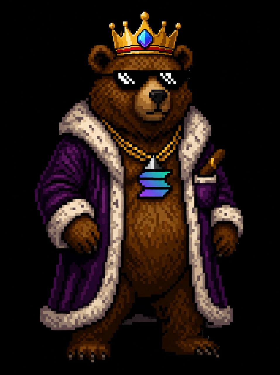 Bear King Mascot